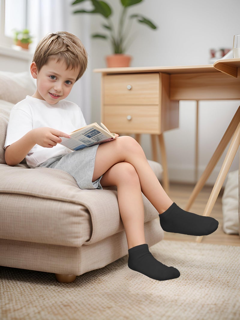 URATOT 24 Pairs Kids' Low Cut Half Cushion Athletic Ankle Socks for Boys or Girls - Image 2